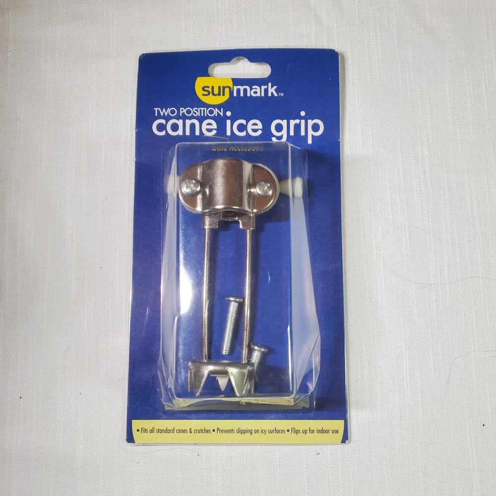 New Sunmark Universal Cane Ice Grip Attachment Two Position Flip Up 1 Count